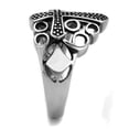 thumbnail image 3 of Anillo Color Plata Para Hombres de Acero Inoxidable de Cruz con Patrones Circulares, 3 of 4
