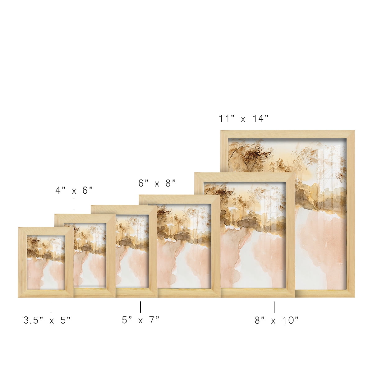 Sun Kissed Earth I - Framed Print w/glass - Natural Wood