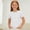 White, variant on Cethrio Girls T Shirts Size 14, School Knitted Crew Neck Short Sleeve Kids Summer Tees Tops Pink Size 14