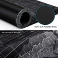 thumbnail image 2 of World Map Mouse Pad (900x400mm), XXL-Large Desk Mat Gaming Mouse Pad Extended Computer Keyboard Mat Desk Pad with Non-Slip Base and Stitched Edge for Home Office Gaming Work, 2 of 5
