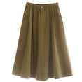 thumbnail image 2 of Women's High Waist Wrap Ruffle Hem Skort High Low Flowy Midi Skirt with Shorts Fall Dresses Red Plaid Dress Girls, 2 of 3