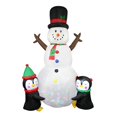 thumbnail image 1 of KLKCMS 8ft Snowman Inflatable Outdoor Christmas Inflatable Snowman with Penguins Giant Snowman Inflatable for Family Lawn US Adapter, 1 of 9