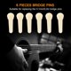thumbnail image 3 of 6 cuerdas Martin Guitar Bone Saddle Preslotted Bone Tuerca y 6 piezas Kit de pasadores de puente par Abanopi Tuerca de guitarra, 3 of 4