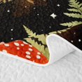 thumbnail image 5 of Homewish Wild Mushroom Quilt Full,Botanical Fungus Plant Full Bedspread Sets,Black,Black Reversible,3 Pieces, 5 of 7