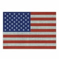 thumbnail image 1 of USA Cutting Board, Fourth of July Independence Day Burlap Looking Retro Vintage Country Pastel Color, Decorative Tempered Glass Cutting and Serving Board, Small Size, Blue Red White, by Ambesonne, 1 of 1