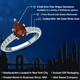 thumbnail image 2 of Gem Stone King 10K White Gold Red Garnet and Lab Grown Diamond Engagement Ring for Women | 1.18 Cttw | Pear Shape 8X5MM | Gemstone January Birthstone | Size 8, 2 of 6