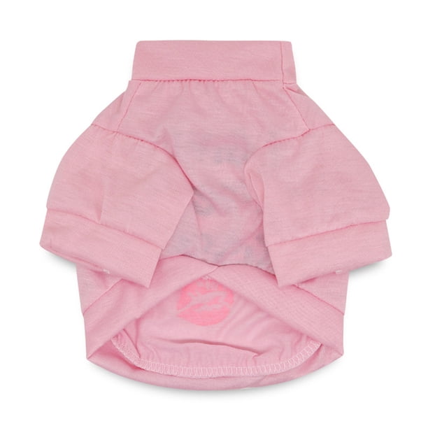 Methold Ropa Camisa Primavera Verano Beso Carta Impresión Traje Ropa redonda Abrigo para perros pequeños Bulldog Azul XS Ropa para mascotas Rosa XL Methold PT003727-25B