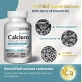 thumbnail image 6 of HealthA2Z Liquid Calcium 600mg With Vitamin D3 Softgels - Bone & Teeth Health - 100 Count, 6 of 7