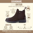 thumbnail image 3 of Cushionaire Britain-L Womens Chelsea Boots, Genuine Suede Ankle Boots for Women with Cushioned Insole and Lug Sole, 3 of 19