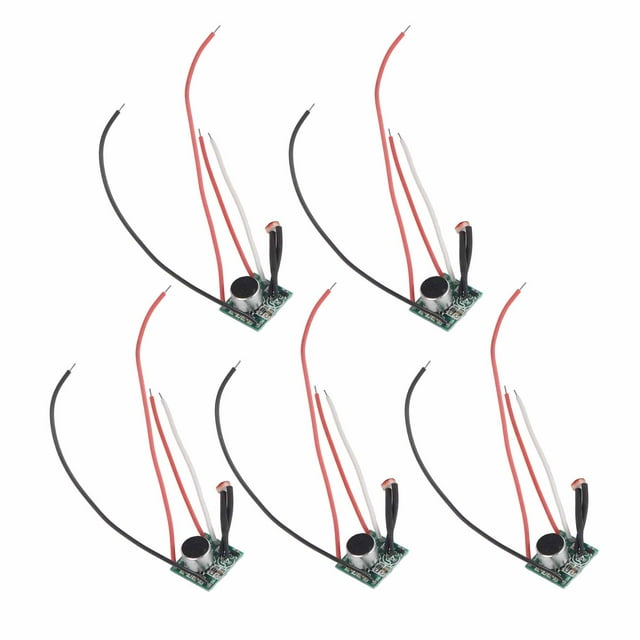 5-Pack S330 Sound-Activated Light Control Switch Modules, DC 3V-30V Glass Fiber Circuit Board for Solar Lights/Small Appliances, 20dB Sensitive Sound Sensing, 45s Auto-Off, 24H Sound Control Option