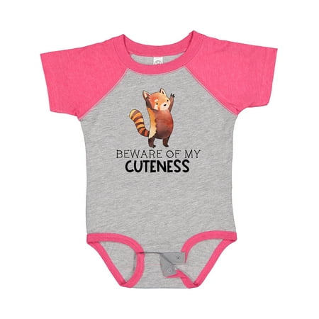 

Inktastic Beware of My Cuteness Cute Red Panda Gift Baby Boy or Baby Girl Bodysuit
