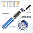 thumbnail image 3 of Uv Flashlight 2-piece 9 Led Black Light Detector (black+blue) Handheld Portable Black Light Flashlight Mini Flashlight Pet Urine Detector For Dry Stai, 3 of 5