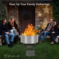 thumbnail image 5 of Towallmark Fire Pits for Garden, 35.4 Inch Smokeless Fire Pit, 304 Stainless Steel Wood Burning Fireplaces with Removable Ash Pan & Stand, Portable Safe Burning Firepit, 5 of 7