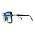 thumbnail image 3 of Womens Oversize Rimless Shield Butterfly Designer Chic Sunglasses Black Blue Yellow, 3 of 4