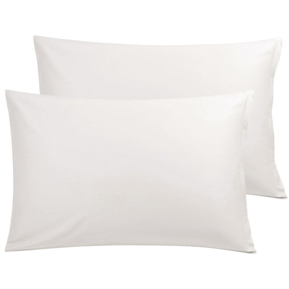 Funda de almohada PiccoCasa 100% algodón Juego de 2 51x76cm con Cierre de Cremallera