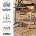 thumbnail image 4 of Flash Furniture 27.5'' Square Aluminum Indoor-Outdoor Table Set with 2 Beige Rattan Chairs, 4 of 13