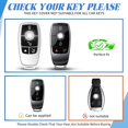 thumbnail image 2 of Key Fob Cover Compatible with Mercedes-Benz CLS CLK AMG GLC GLE GLS ML SL SLK A C E R S G Keychain Case Holder Protector,B-Sliver, 2 of 6