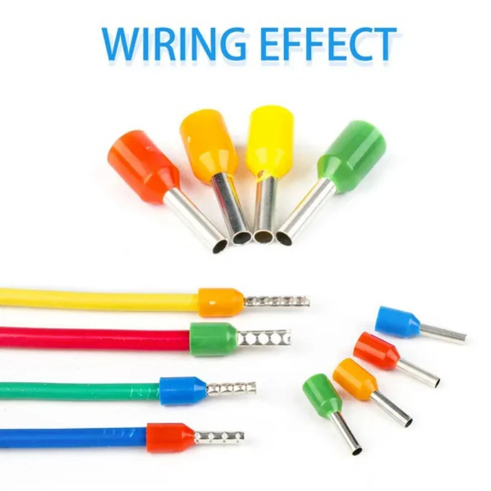 BUTTERFLY- 400Pcs Insulated Crimp Cord Terminal Wire End Ferrule Cable Terminals Connector