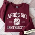 thumbnail image 4 of Apres Ski Instructor Unisex Sweatshirt Ski Sweater Snowboarder Crewneck Apres Ski Sweater Gift Skier Winter Holiday Sweater Skiing Lifestyle, 4 of 5