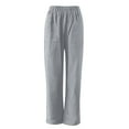 thumbnail image 4 of Vedolay Womens Fashion Soft Straight Leg Solid Color Leisure Pants,Gray 4XL, 4 of 5