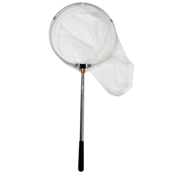 HANXIULIN Stainless Steel Retractable Insect Net Ultra-Short Butterfly Insect Net Bag Home Garden Products, White