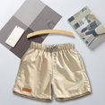 thumbnail image 4 of TNOBHG Versatile Shorts Summer Beach Casual Shorts Men Elastic Waist Drawstring Pockets Wide Leg Shorts Logo Print Solid Color Shorts, 4 of 8