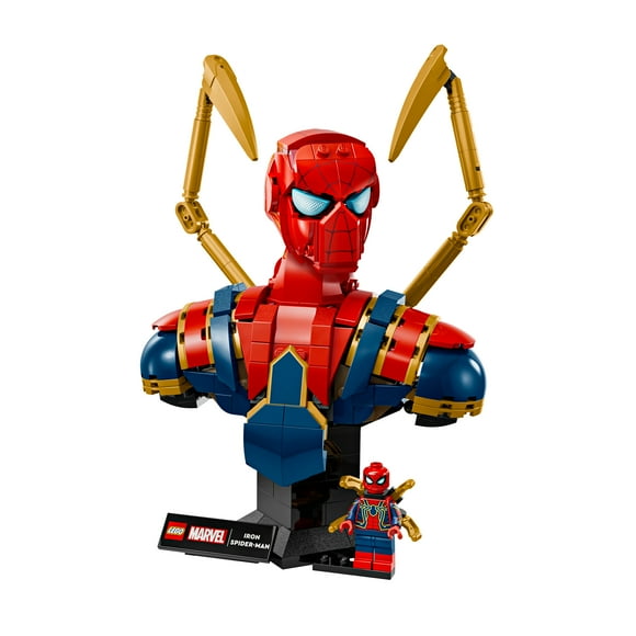LEGO Marvel Iron Spider-Man Bust Collectible - Building Kit for Adults, Ages 18+ - Includes Iron Spider-Man Minifigure - Collectible Model for Super Hero Fans - Gift for Men and Women - 76326