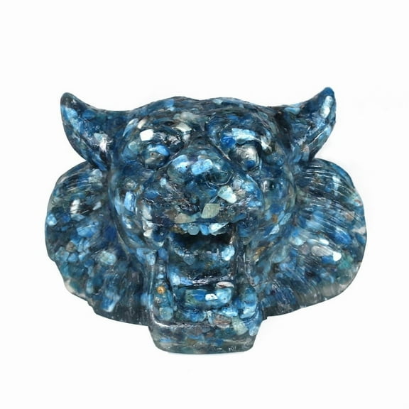 Crystal Tiger Head Sculpture Handcrafted Tiger Head Figurine, Natural Crystal Tiger Head Home Decor