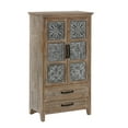 thumbnail image 7 of LuxenHome Farmhouse Wood and Metal 2-Drawer 2-Door Storage Cabinet, 7 of 7
