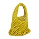 thumbnail image 5 of Bolso tejido de paja, bolso de cuerda de algodón para mujer, bolso tejido a mano, bolso de mano, estilo coreano, estilo perezoso, bolso de red de pesca Hugh, 5 of 5