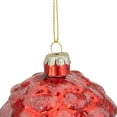 thumbnail image 3 of Northlight Frosted Pine Cone Glass Christmas Ornament - 3.25" - Red, 3 of 4
