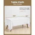 thumbnail image 3 of Kitchen White Rectangle Table Cloth 2 Pack [60x102 Inches] Nappe de Table Rectangulaire Machine Washable Polyester Table Cover for Dining, Picnic, Parties, Events, Weddings and Restaurants, 3 of 10