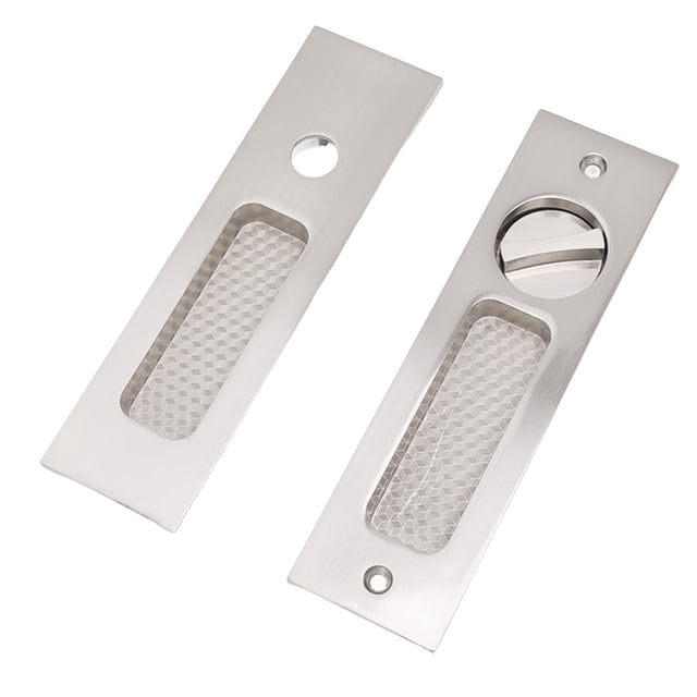 Cerradura De Embutir Para Puerta Corredera, aleación De Zinc, Manija Empotrada Invisible, Pestillo, Bolsillo, Herrajes Interiores, Dormitorio, Cocina, Contenedor De Granos,
