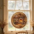 thumbnail image 5 of Acrylic Suncatcher Puzzle, Colorful Mouse Reading by Fireplace Stained Glass Window Hanging Panel, 8 Inch Home Decor, Ideal Mother's Day & Birthday Gifts for Mom, Grandma, Women & Wife, 5 of 6