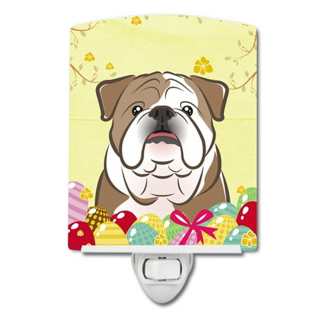 

Caroline s Treasures BB1901CNL English Bulldog Easter Egg Hunt Ceramic Night Light 6x4x3 multicolor