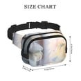 thumbnail image 4 of Fuzoiu The Cat Looks in the Mirror Print Unisex Square Double Layer Waist Bag,Crossbody Fanny Pack Travel Workout Accessory, 4 of 9