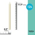 thumbnail image 2 of Bolsius Ivory Taper Unscented Candles Long 11.5 inch | 100 Pack with 12 Hours Dripeless & Smokeless Dinner, Wedding, Christmas Table Candles, 2 of 5