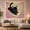 Leaping Black Cat, variant on Kitten in Crescent Pink Clouds Dreamy Anime for Teen Girls, Cat Lover Wall Art Birthday Gift Tapestry Wall Hanging for Dorm, Bedroom