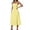 Yellow, variant on Bixock Maxi Dress for Women,Dress for Women Sleeveless Square Neck Solid Color Belted Tank Dress