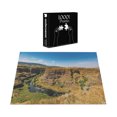 thumbnail image 3 of Ambesonne Landscape Jigsaw Puzzle Durable Cardboard, River Canyon Outdoors, 1000 pcs, Dark Yellow Caramel Green, 3 of 5
