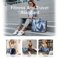 thumbnail image 5 of Tote Bag for Women - Blue and Grey Abstract Art Artwork Shoulder Bag - Large Utility Work Duffle Bag with Zipper Handbag for Travel, Work, Sprots, 5 of 5
