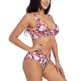 thumbnail image 2 of Rocae Japanese Cherry Blossoms for Bikini Set for Women Two Piece Sexy High Swimsuits Split Crossover Bikini Small, 2 of 9