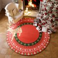 thumbnail image 6 of Christmas Tree Skirt, Velvet Tree Skirt, 24 Inch Vintage Xmas Tree Skirt Cover for Christmas Party Decor, Red Polyester Holiday Tree Skirt with Glitter, Easy To Use and Secure, 6 of 7