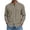 Khaki, variant on BVnarty Men’s Long Sleeve Mandarin Collar Dual Pocket Roll Tab Woven Shirt for Cool Season Casual Workwear Dark Gray M