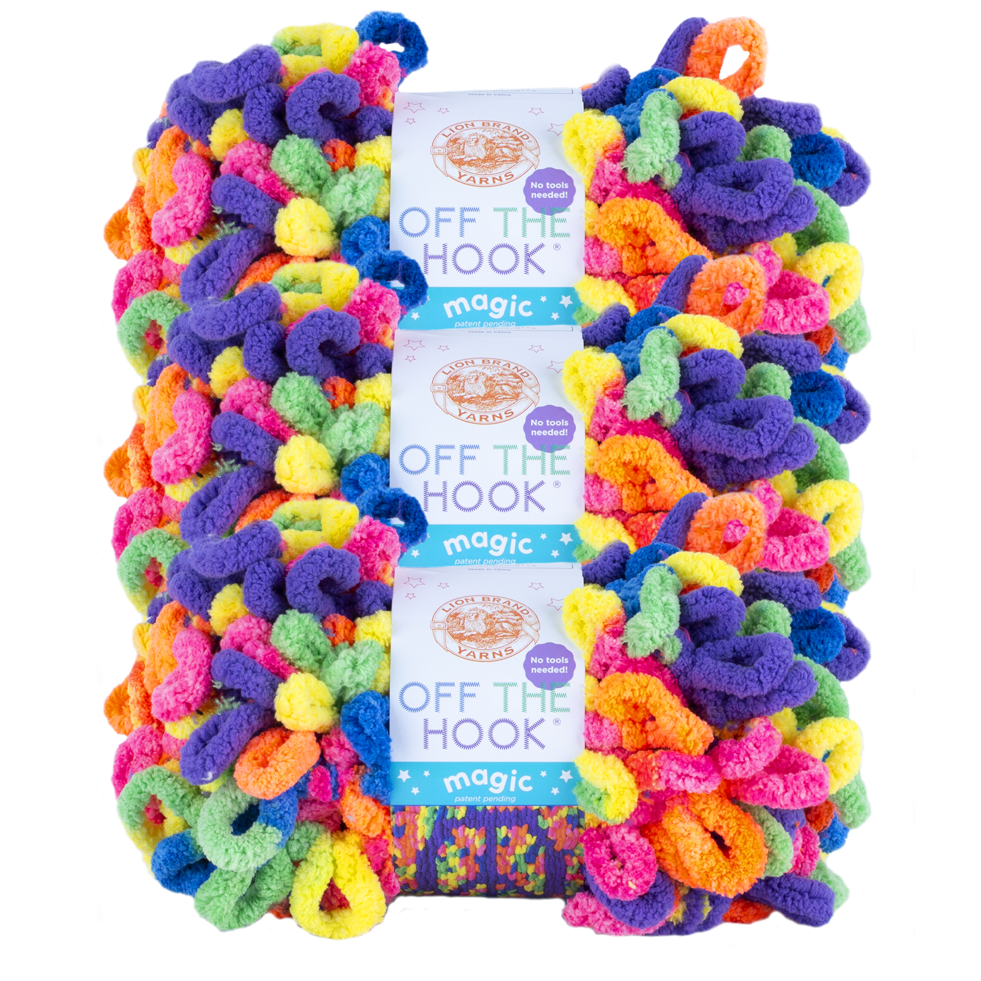 Lion Brand Yarn Off the Hook Magic Peace Sign Loop Jumbo Polyester