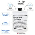 thumbnail image 6 of Cottage Creek Wine Fund Piggy Bank - Decorative 6" Ceramic Jar for Adults, 6 of 8