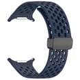 thumbnail image 1 of [Azul Medianoche] Adecuado para Galaxy Watch Ultra 7 47 Mm Correa Hebilla Plegable Magnética Con Orificio Silicona Transpirable (azul), 1 of 9