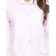 thumbnail image 4 of Casual Nights Women's Soft Bed Jacket, Button Front Long Sleeve Sleep Top with Pockets, 4 of 5