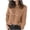 Khaki, variant on Lovskoo Sweaters for Women Casual Trendy Pullover Long Sleeve Round-Neck Knitted Sweater Tops Purple
