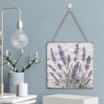 thumbnail image 5 of Zomyto 12x12 In Square Hanging Wood Sign Lavender Printed Wall Hanger Sign, 5 of 8